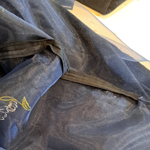 NWT Teri Jon Navy Embroidered Dress - Picture 13 of 16